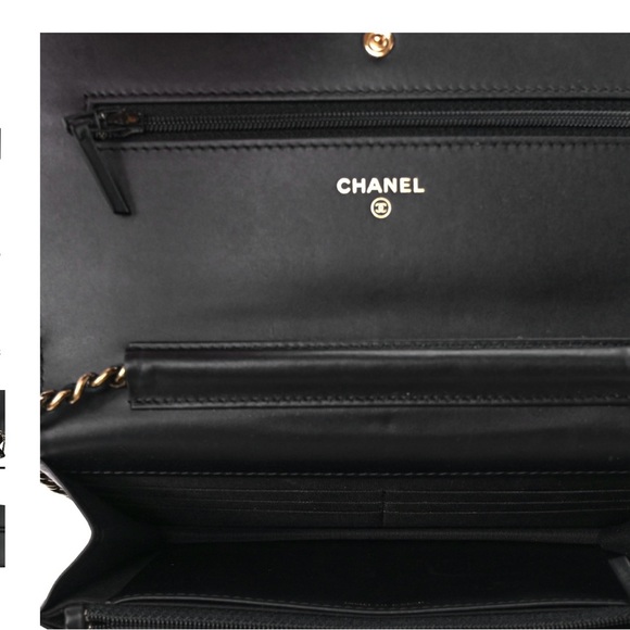 CHANEL Caviar CC Wallet On A Chain Black WOC - Picture 3 of 8